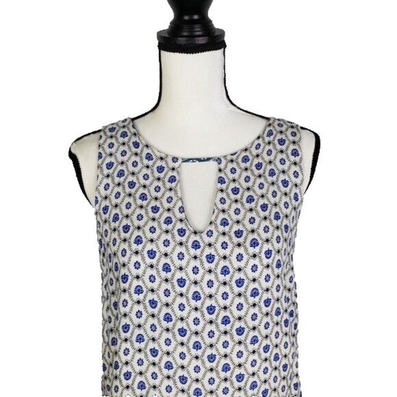 Due South Sleeveless Mixed Print Shift Dress L - Picture 3 of 7